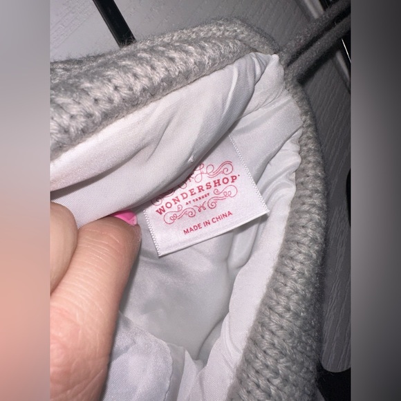 Wonder shop by target stocking Christmas grey white letter m - Picture 3 of 7